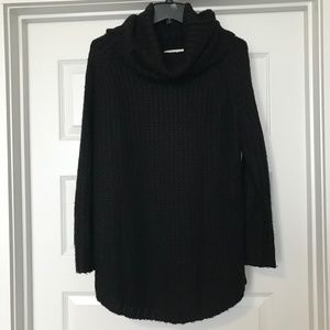 Dreamers long tunic knit sweater turtleneck black size small